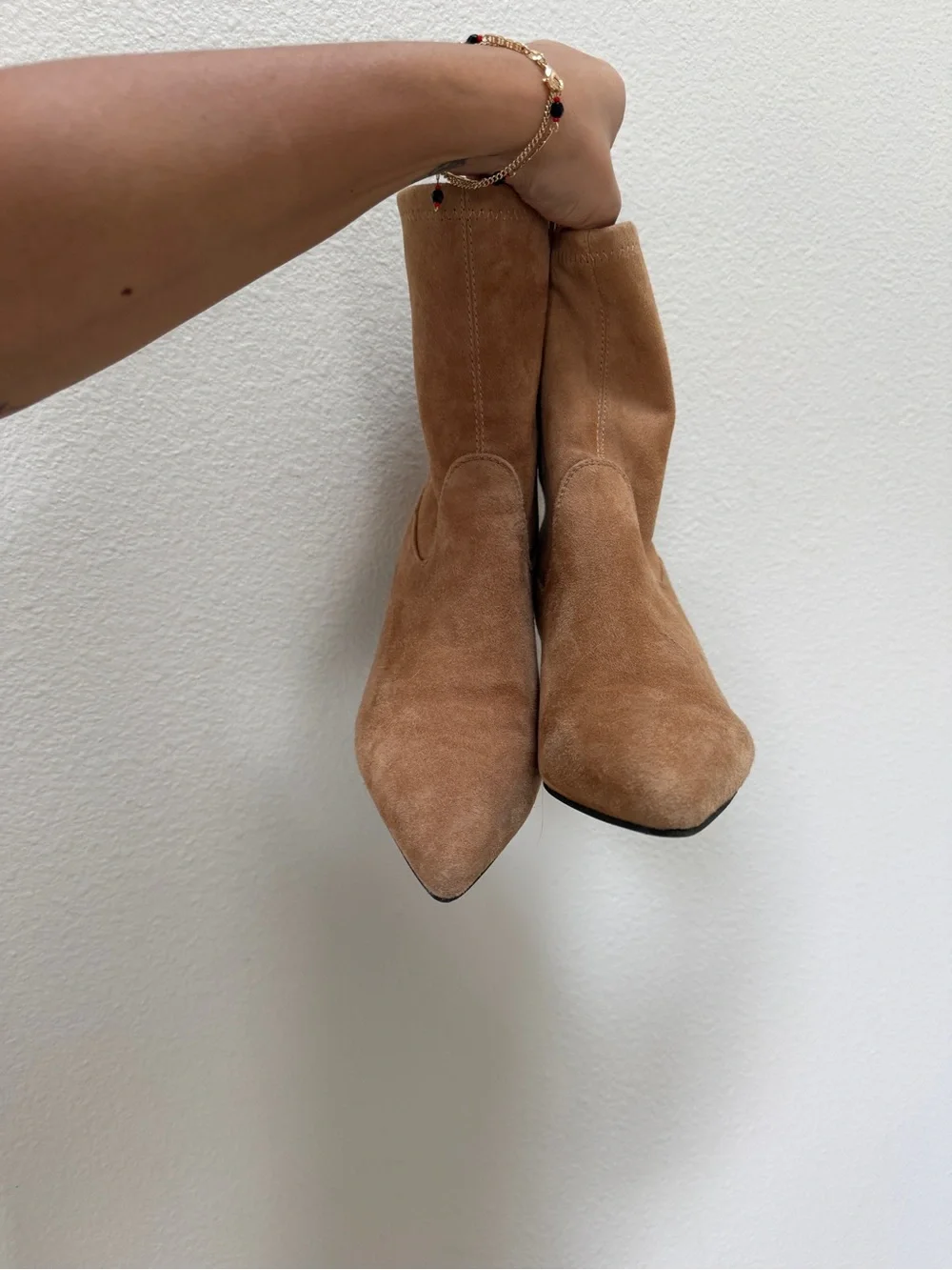 genuine suede booties